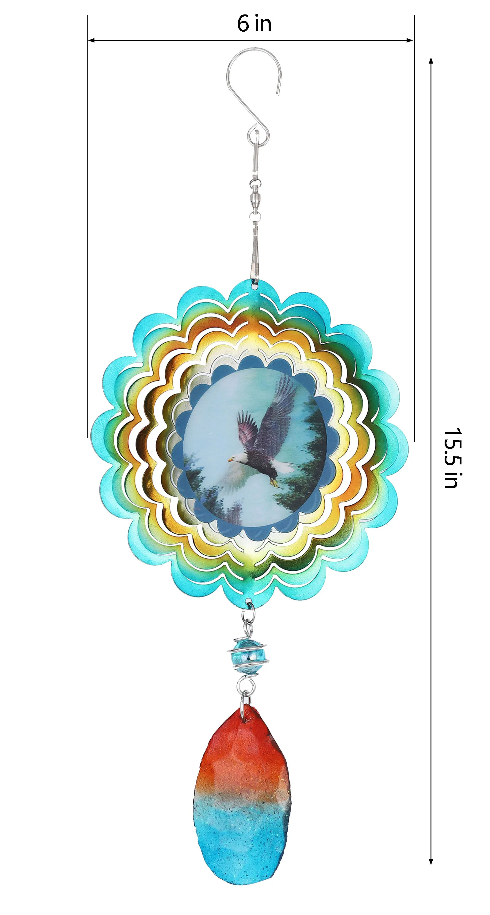 HF New Garden Wind Spinning Machine Hanging New Plastic Material Wind Spinning Machine