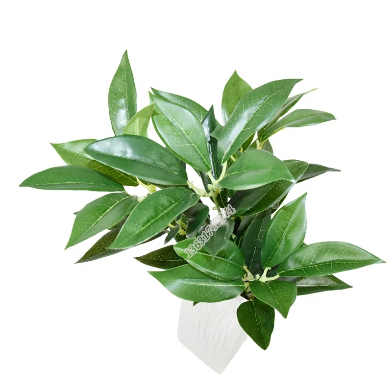 High quality 4 head decoration flower fake plant leaf artificial foliage for indoor decoration