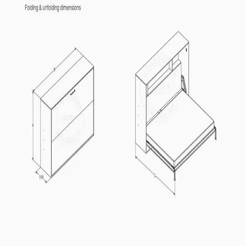 2020 Hot Sale murphy bed with sofa wall mounted sofa cum mueble recamara wall bed murphy