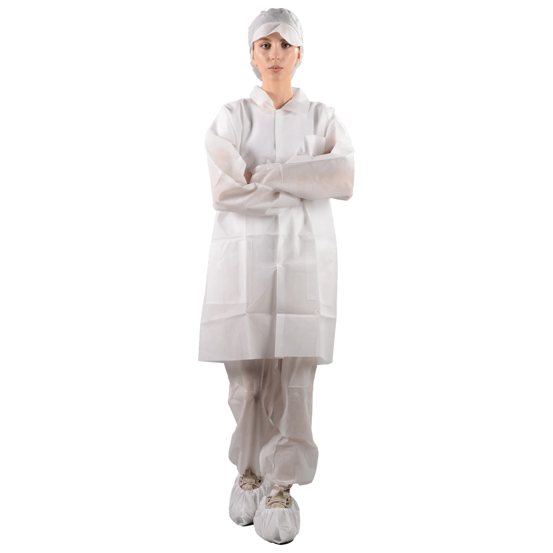 CE/ISO lab coat clean room non woven lab coat full body disposable use
