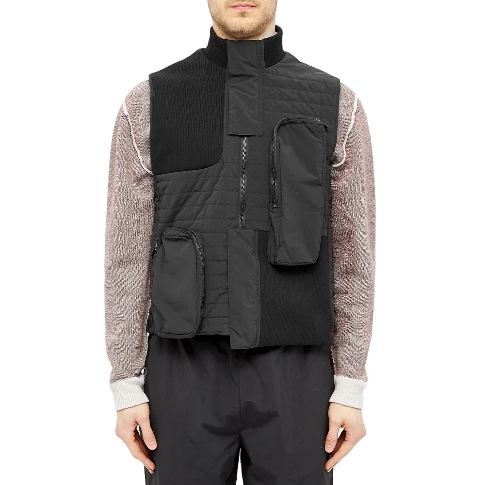 
Жилет Puffer Utility, Мужская зимняя уличная одежда на заказ, ребристая/тканая ткань, оптовая продажа 
