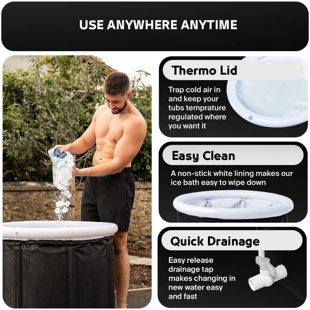 Hot Sale Athletes Portable Recovery Ice Water Bath PVC Inflatable Ice Bath Tub For Adults Portable Ice Bath