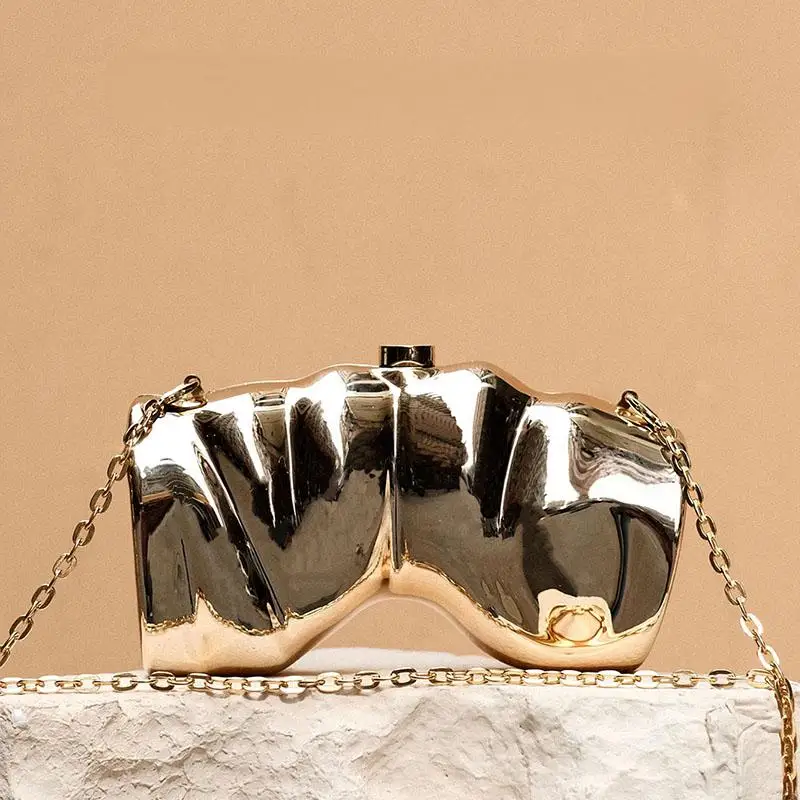 Horseshoe Hand-Held Crossbody Bag Rainbow Shaped Irregular Box Cloud Banquet Acrylic Trendy Evening Clutch Bag For Women