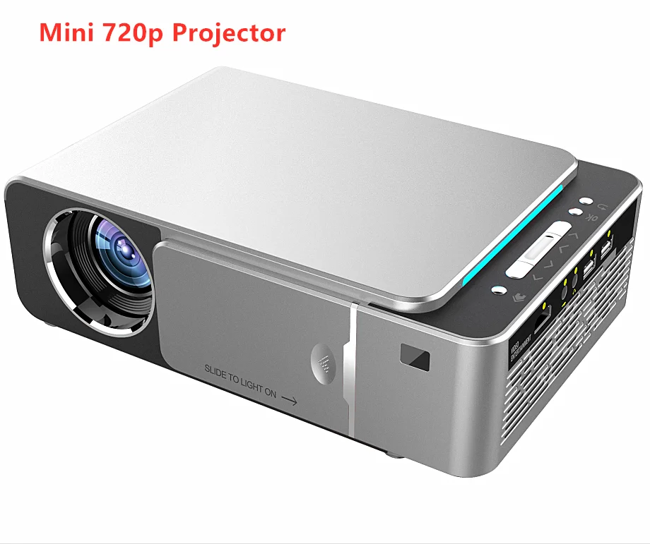 T6 LED Video Projector HD 720P Portable Option Android Wifi Beamer Support 4K Full HD 1080p Home Theater Cinema