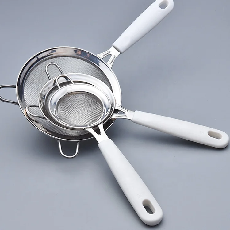 Kitchen accessories Stainless steel kitchen utensils mesh strainer colander