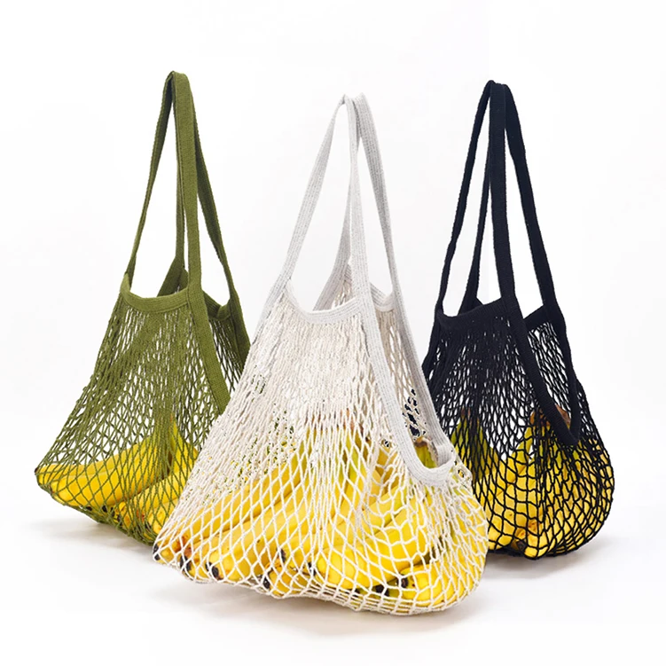Cheap Large Reusable Organic Cotton Tote Mesh Packing Shopping String Net bag For Vegetables Potato