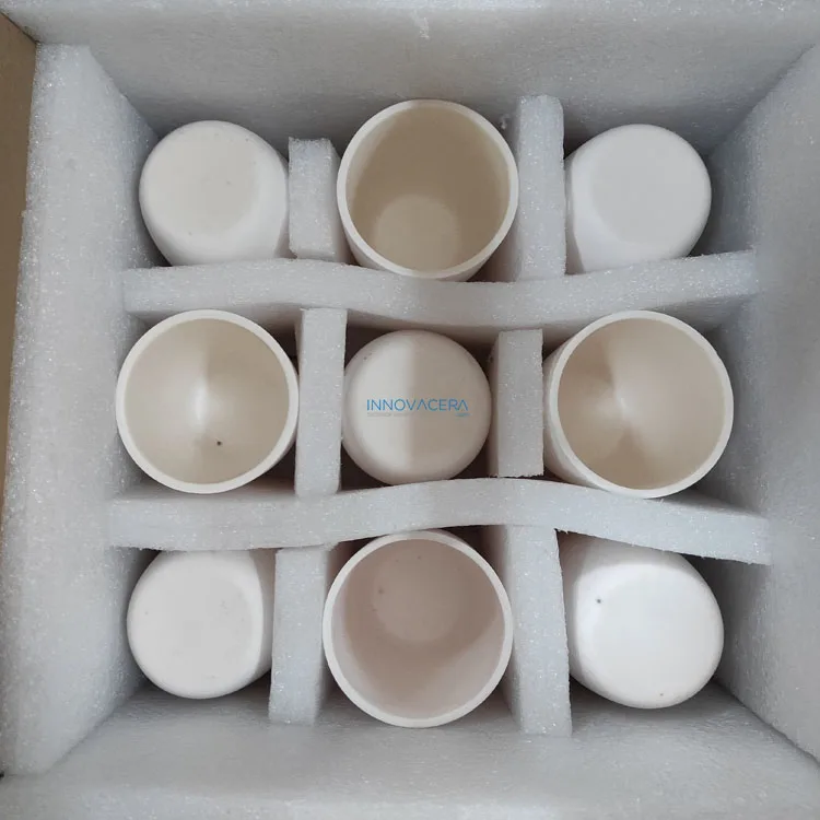 High Temperature 100ml 95 99 Ceramic Crucible Casting Alumina Ceramic Crucible Cup