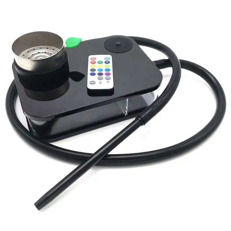 2023 Новый дизайн из нержавеющей стали портативный логотип светодиодный Электрический кальян современные аксессуары для кальяна