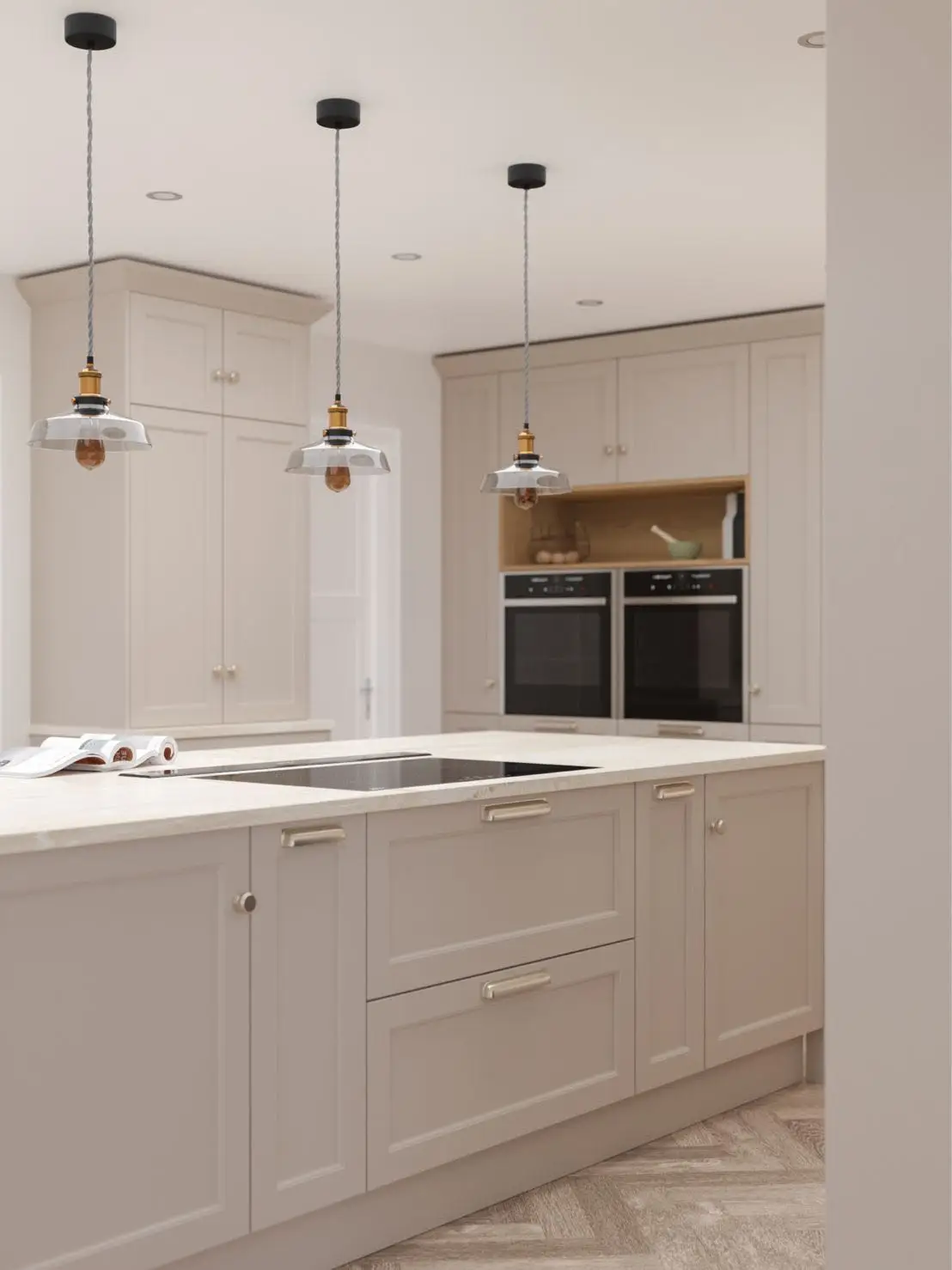 Luxury European Villa Style Solid Wood Kitchen Cabinet for Sale