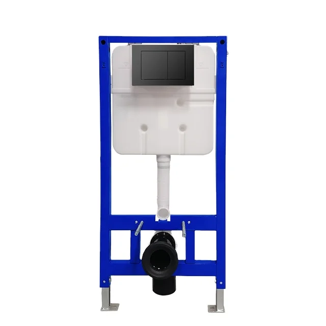 Hidden wall hung toilet tank  dual flash stainless steel push button concealed cistern  for bathroom