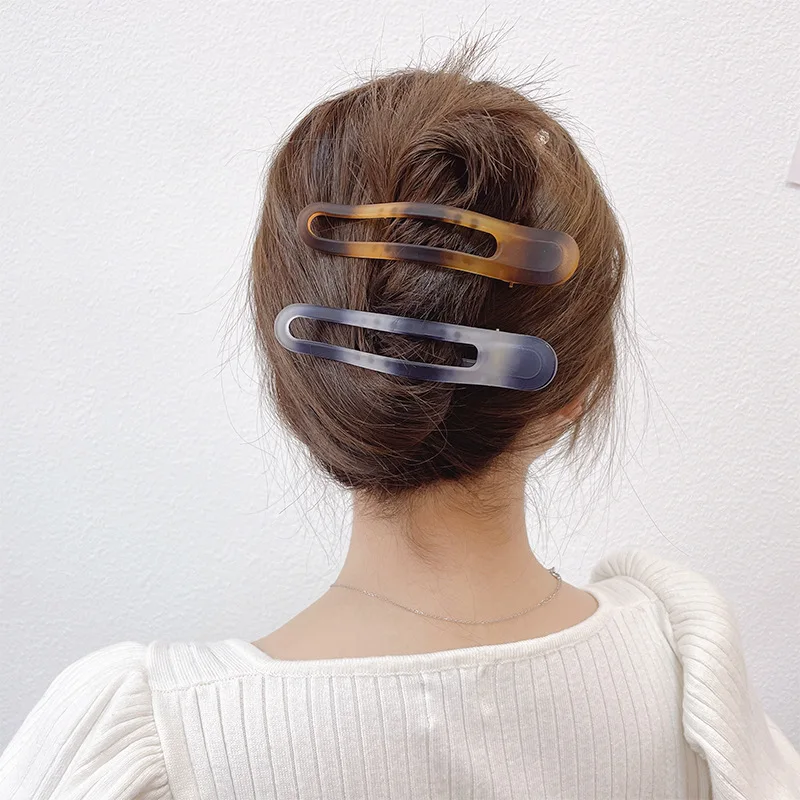 GIRLIZE Fashion 11 Cm Large Frosted Matte Acrylic Plastic Hair Claw Clip Duckbill Clip Hair Clip With Toothed