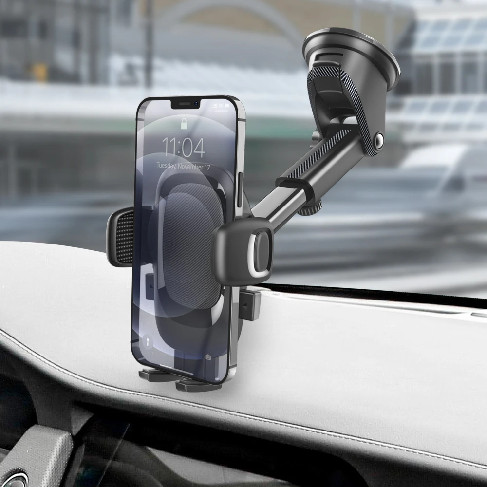 Revolving Suction Cup Car phone holder Universal Car Phone Holder Mount With Long Arm Dashboard Windshield Phone Mount