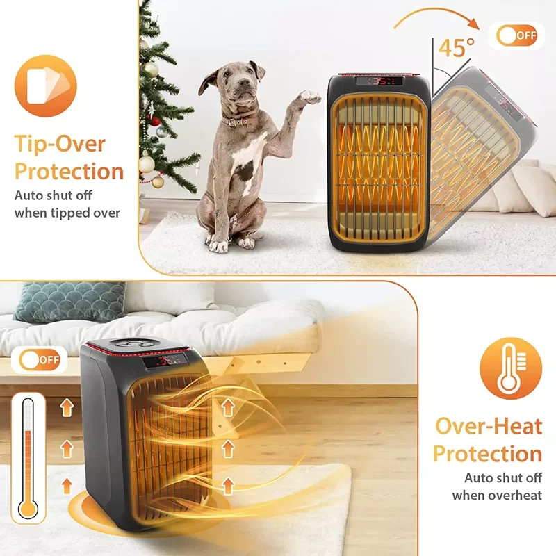 Portable Beauty Wholesale Eco Quiet Efficient Warm Blower 3s Desk Space Heating Fan Ptc Electric Heater Fan