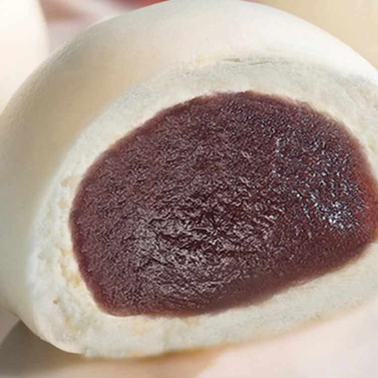 Guangzhou Restaurant Vegetarian Frozen Food Dim Sum Dou Sha Bao Pasta Frijol Rojo Red Bean Steamed Buns