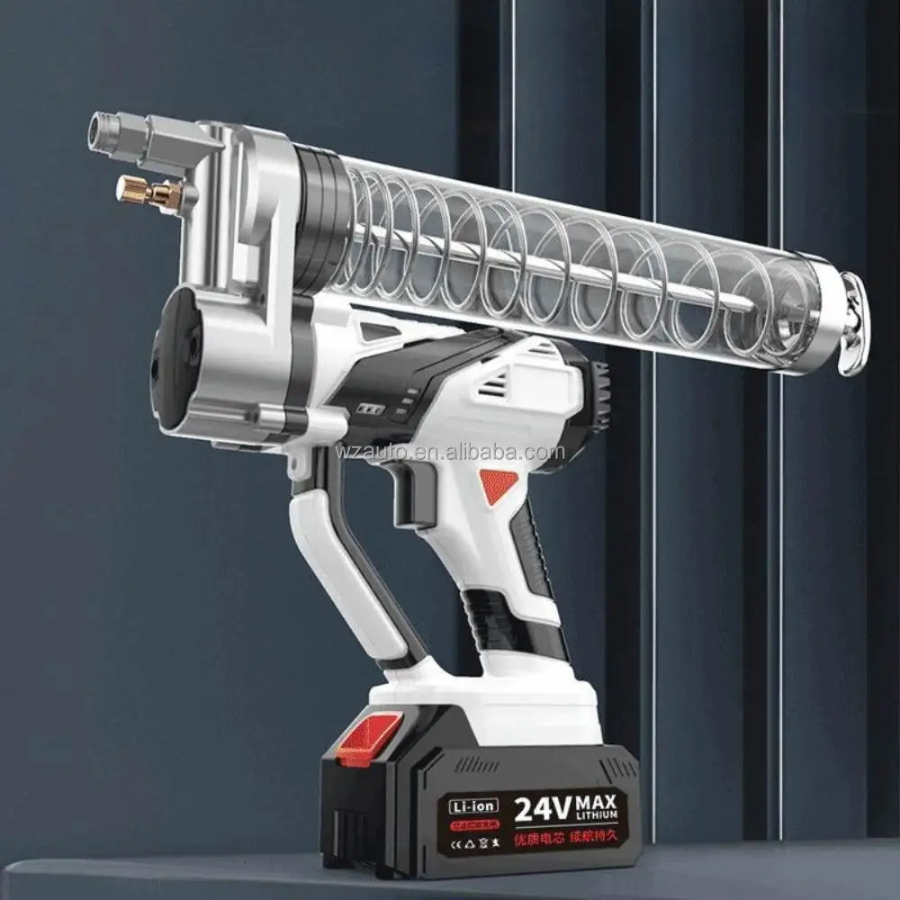 WZAUTO Lithium Battery Electric Cordless Grease Gun High Pressure Grease Guns Lubricating Oil Filling Machine For Excavators