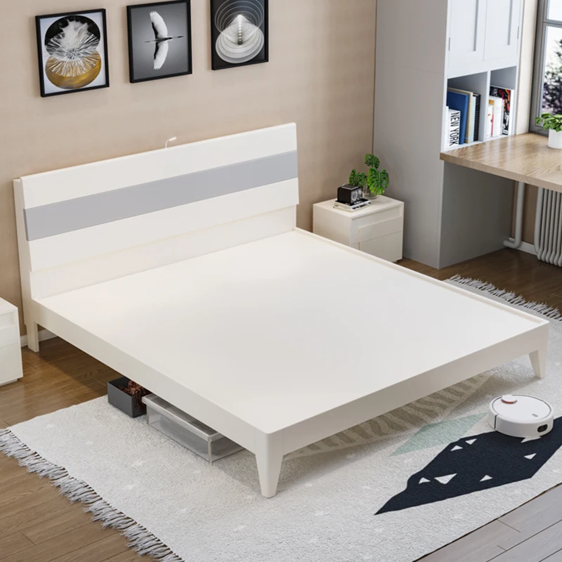 Wholesale Factory Price Wooden Furniture Bed Designs Double Solid Wood Beds