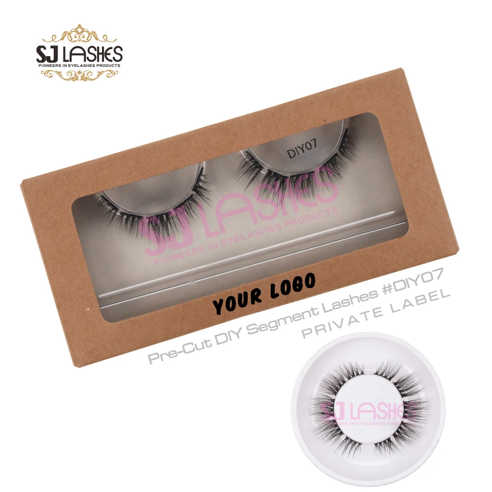 Free Eyelashes Samples For 3d Mink Eyelashes Diy Cluster Lash Fake Lashes Strips Custom Eyelash Box