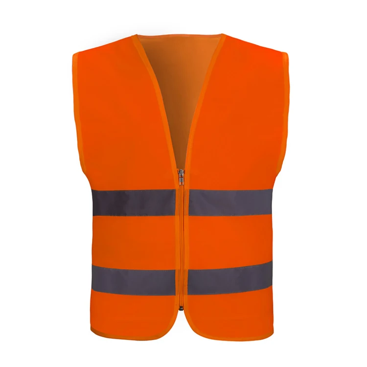 Design Logo Orange Reflective Safety Jackets Adjustable Vest Belt Running Reflective Vest For Road Security Traffic Work