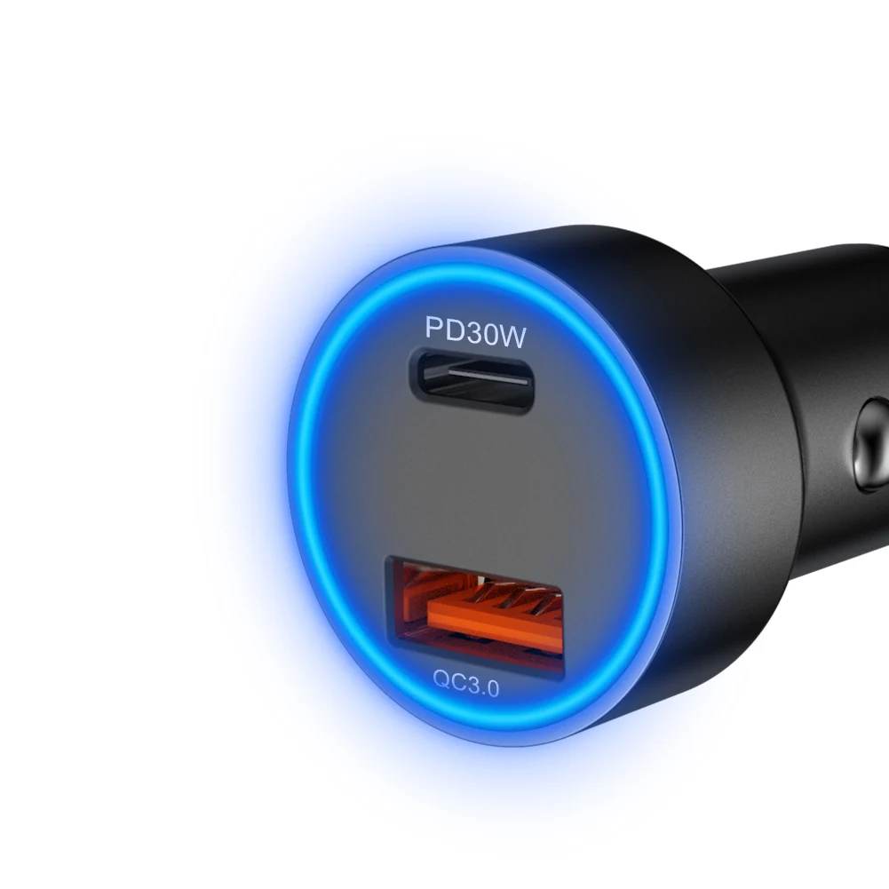 3.0 Dual Usb Car Charger 2 Ports,2 Usb 12V Mini Car Charger Usb Mini,dual Mobile Usb Mi Car Charger Small
