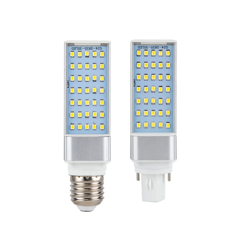 Энергосберегающие ПЛК света g24-2q gx24 g23 e14 e27 светодиодные лампы PL 7 Вт 9 11 12