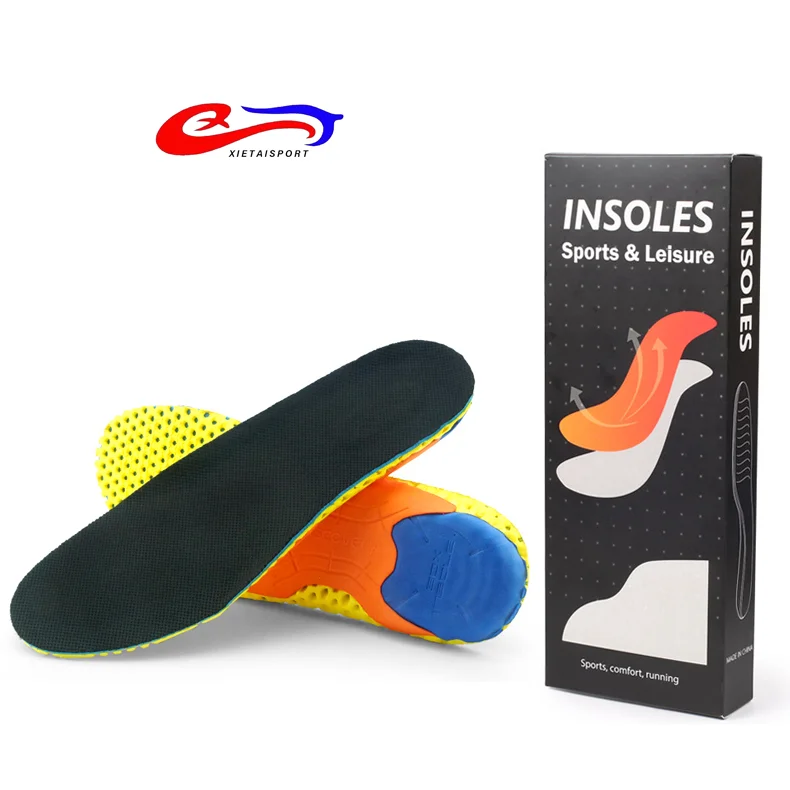 Sport Arch Support Running Insoles for Exercise High Resilience Poron Shoe Insole Shock Absorption EVA Sports & Comfort Insoles