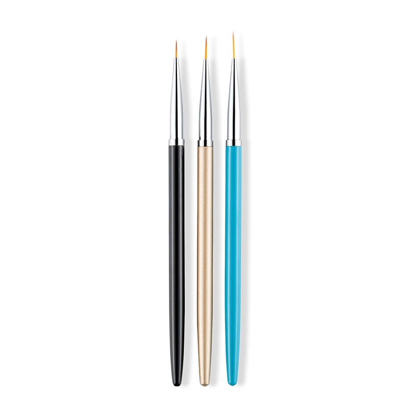 3pcs/set Nail Art Liner Painting Pen 3D Tips DIY Acrylic UV Gel Brushes Drawing Kit Flower Line Grid French Design Manicure Tool