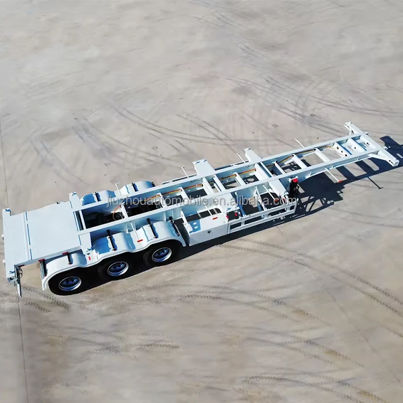High Quality Low bed container house chassis frame unpowered flatbed trailer