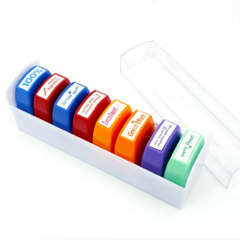Factory Direct Sale Teacher Stamps in English Flash Rubber Stamp Photosensitive Flash Stamp