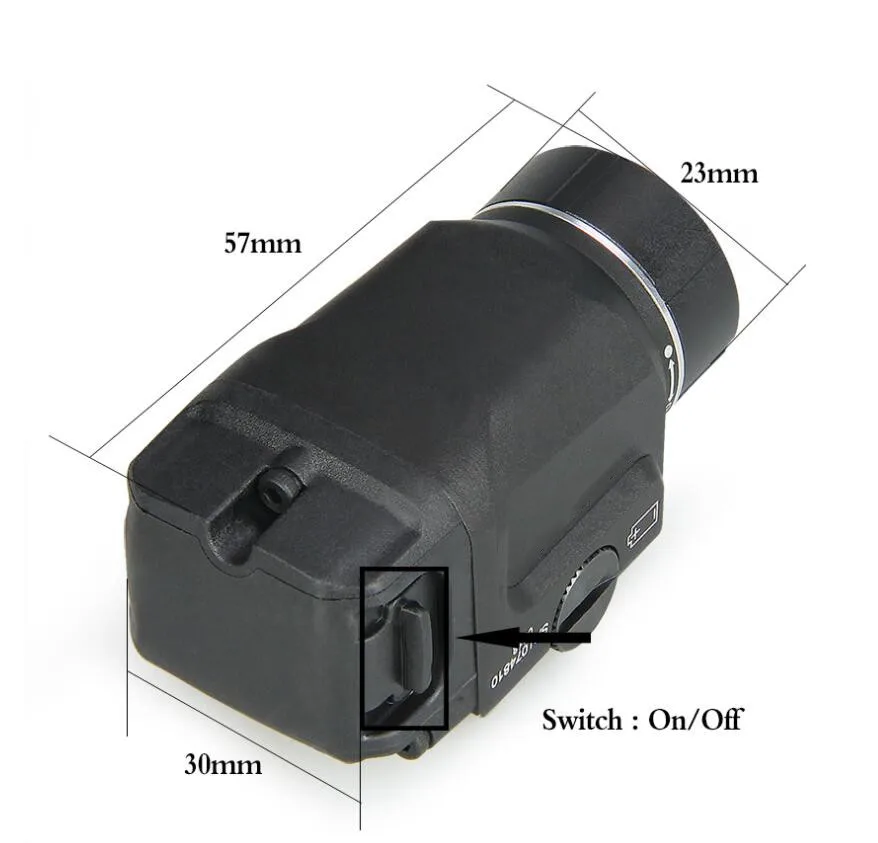 Tactical Hunting Gun Light Weapon Light TLR Light Strobe Output Flashlight For For full size and railed handguns