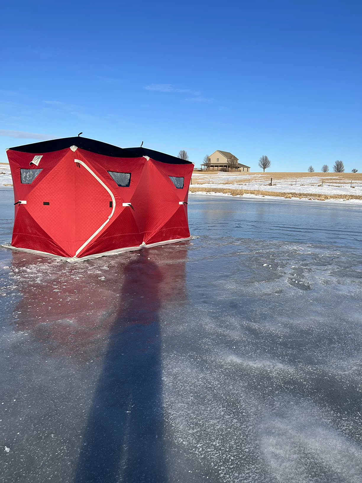 Double Room 8 Person Portable Pop-up Large Suana Tent Winter Ice Fishing Tents For Shelter Insulated