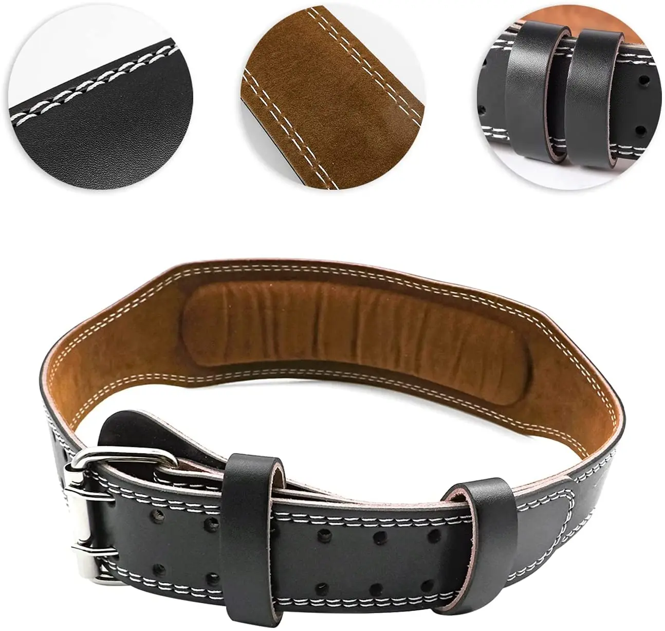 Powerlifting Gym Weight Belt Leather Weight Lifting Belt for Men