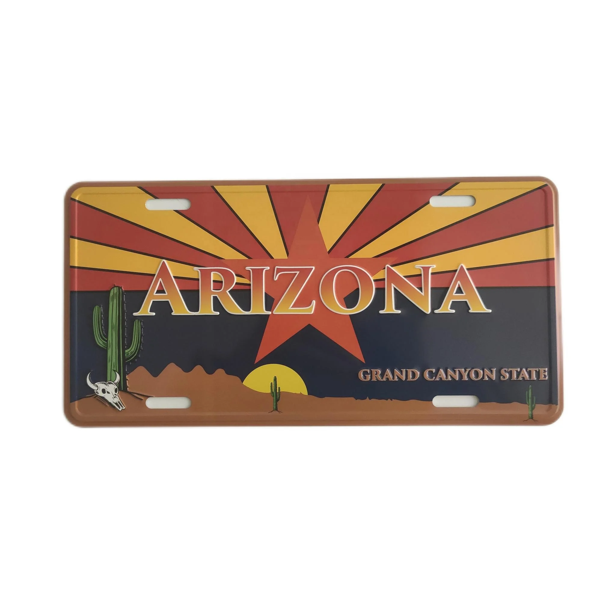 Custom Auto Aluminum Sheeting Embossing USA Arizona Grand Canyon State Car License Plate Number Plate