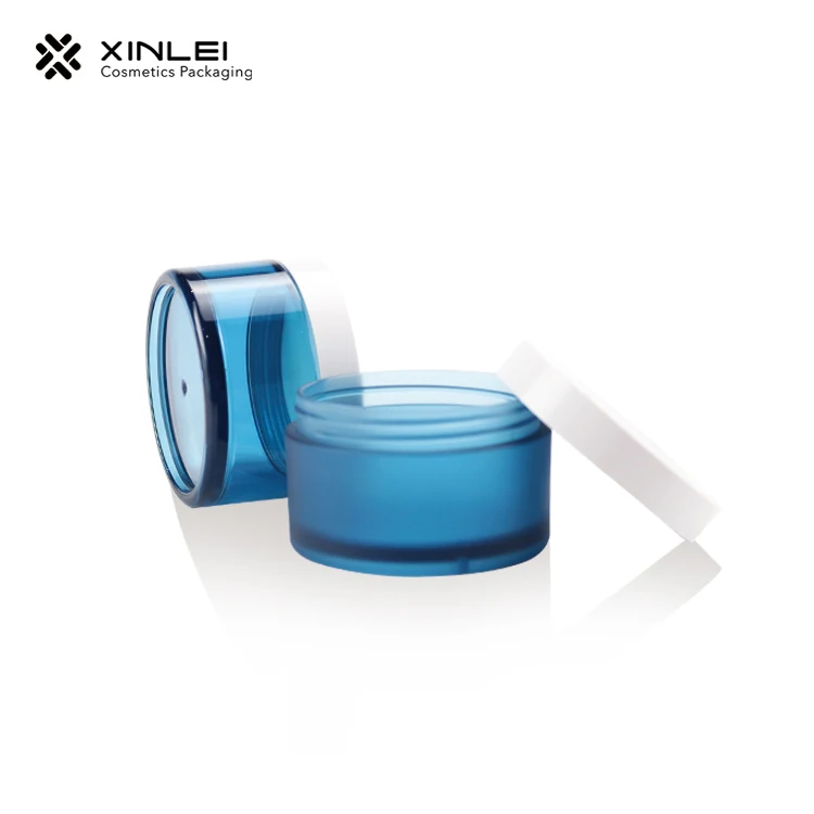 
petg material blue frosted body butter 8oz 250g colored jar 