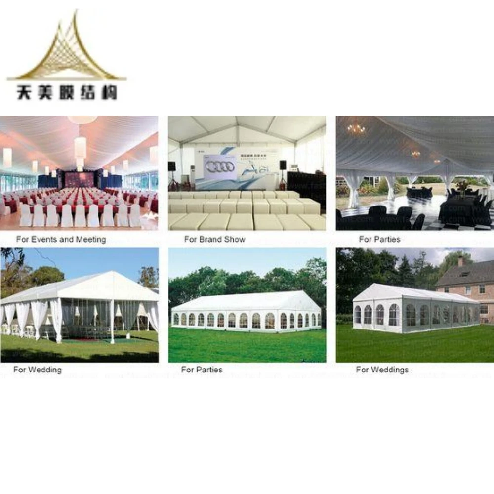 High Quality Aluminum Frame heavy duty 20x30 20x40 Marquee Party Tent Waterproof Clear Span Wedding Tents For 500 1000 People