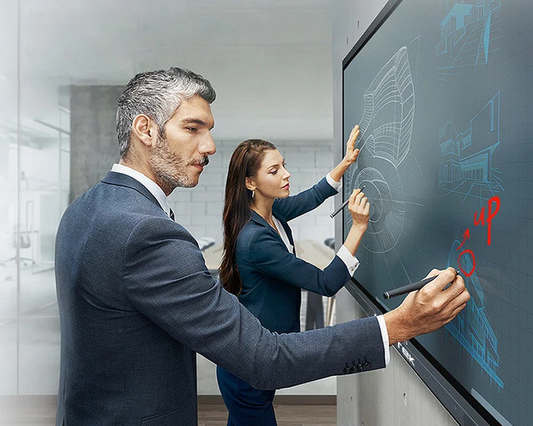 BYINTEK Smart Interactive Board 75 inch for Kids New Line Interactive Smart Board White Board for Teaching