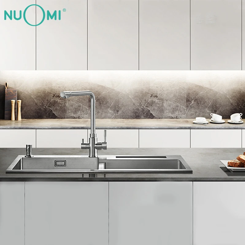 
NUOMI 304 Undermount Double Bowl Kitchen Stainless Steel Intelligent Sink 