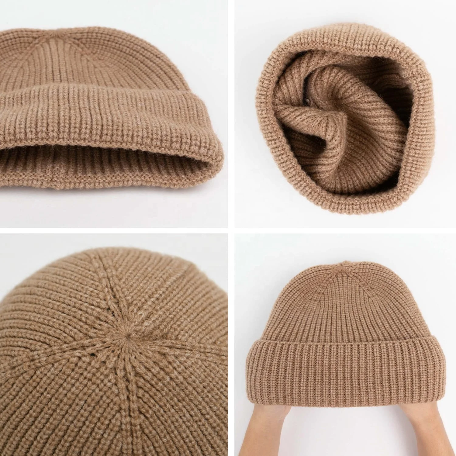 CUSTOM LOGO Unisex Hip Hop Skully Ski Cuffed folded chunky sports warm winter fishermen beanie hats