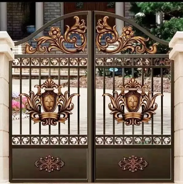 
Luxury good looking cast aluminium main gate Wholesaler cast aluminium double swing gate indian house main gate designs 
