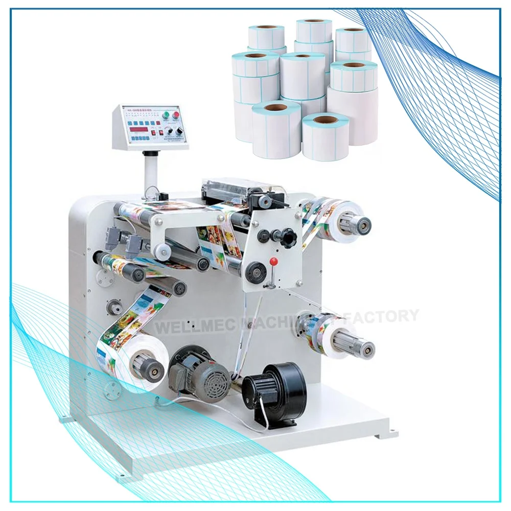 Electrical Adhesive Label Film Label Thermal Paper Label Slitting Rewinding Machine