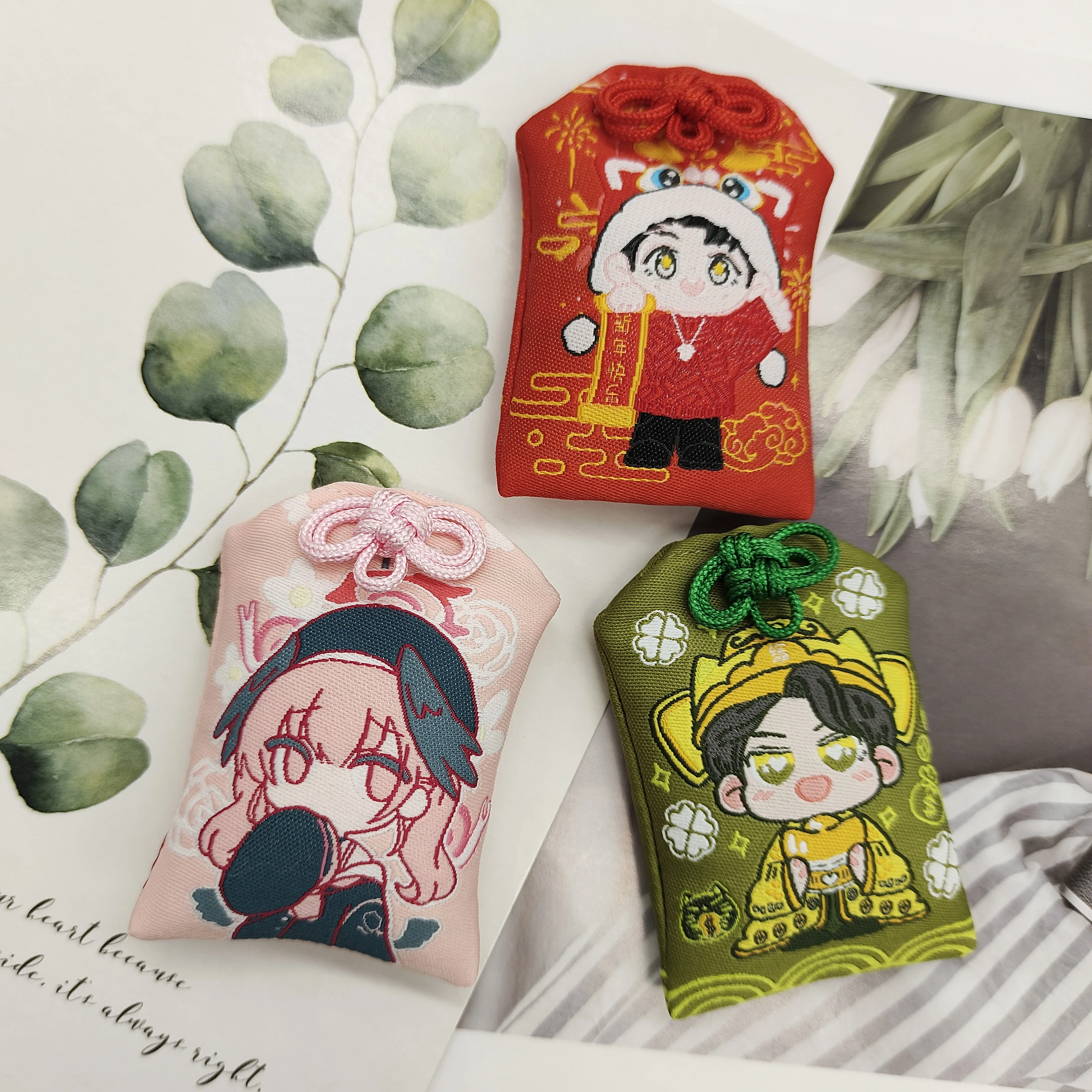 Custom japanese style oMaMori luck charm Peaceful Amulet Prayer Bag