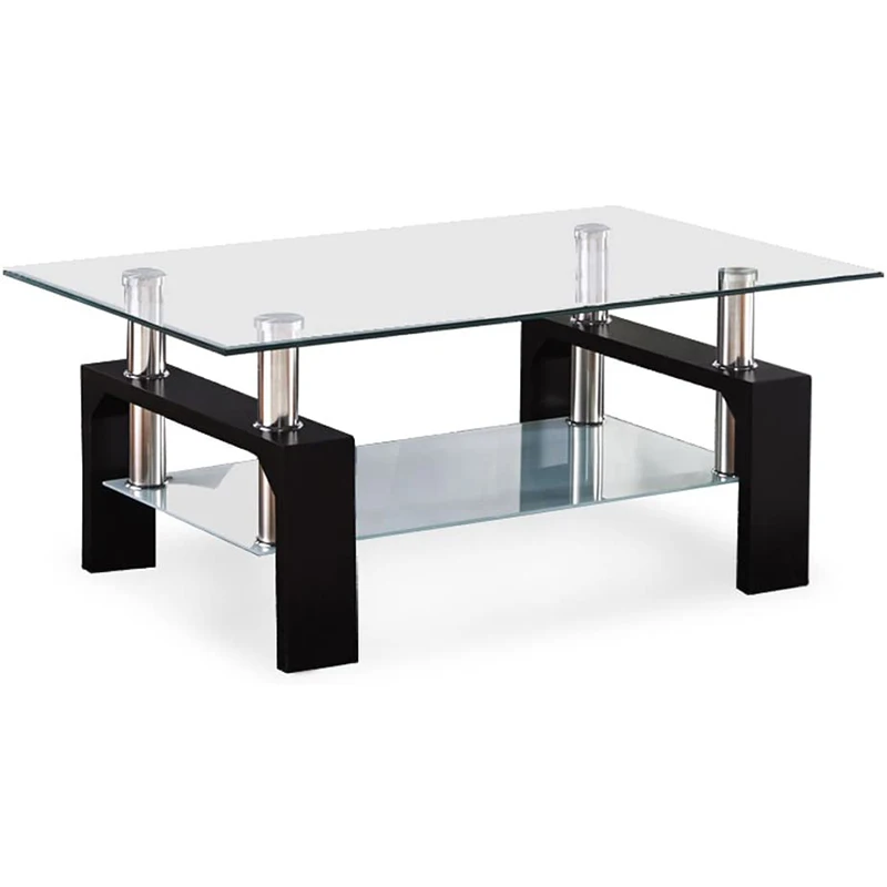 Modern living room furniture modern multifunction coffee table luxury glass/metal legs geometric coffee table.