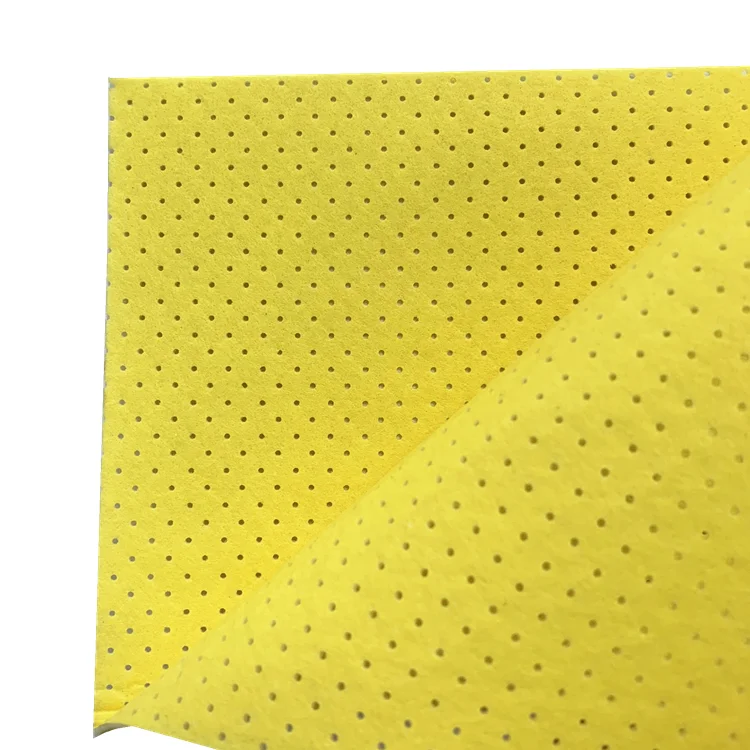 80%viscose 20%polyester needle punched perforated  nonwoven needle  cleaning washing cloth for kitchen cleaning