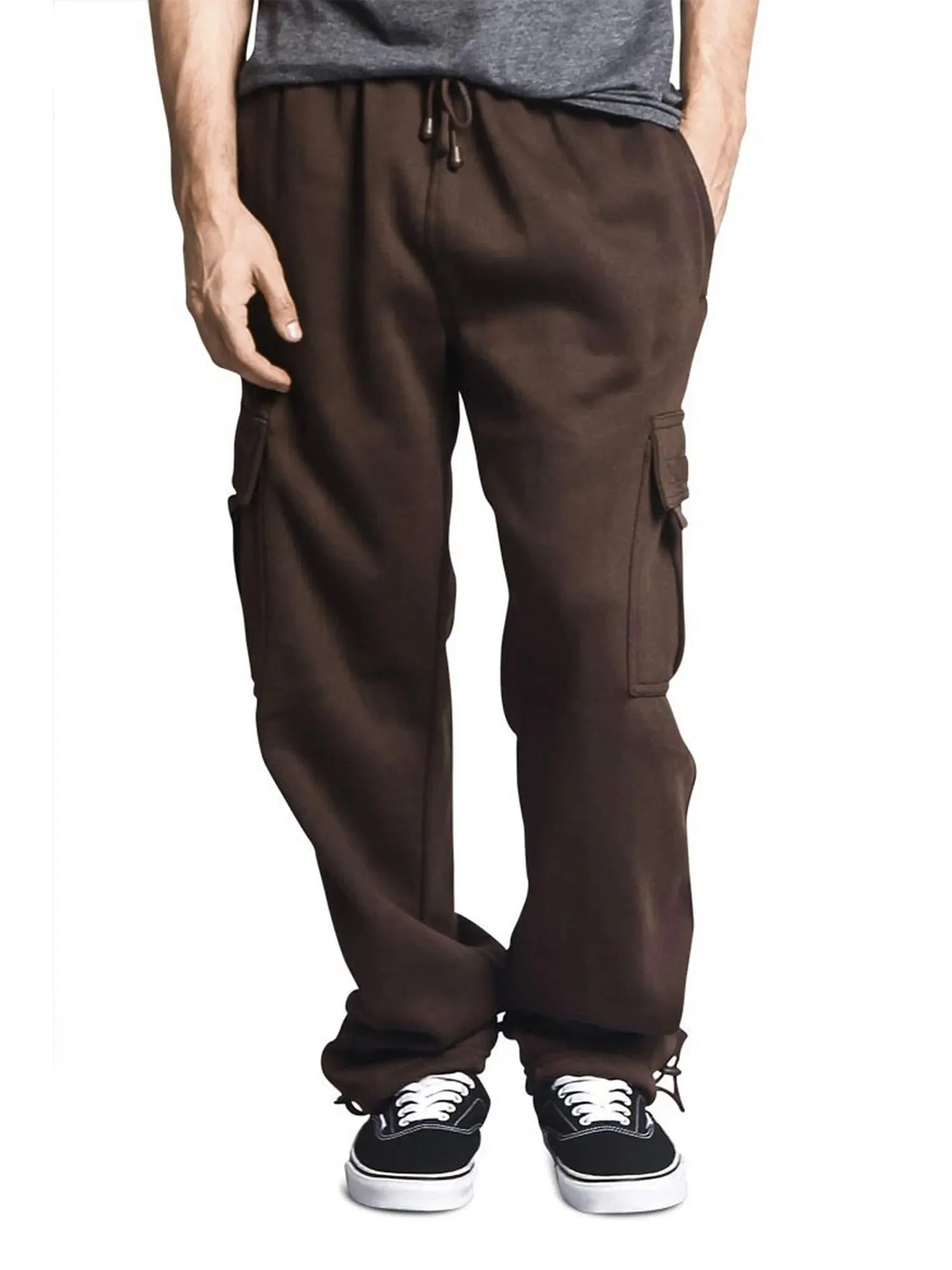 Custom Logo French Terry Trendy Streetwear Oversize Casual Sports Wide Leg Sweatpants Loose Baggy Cargo Pants For Men