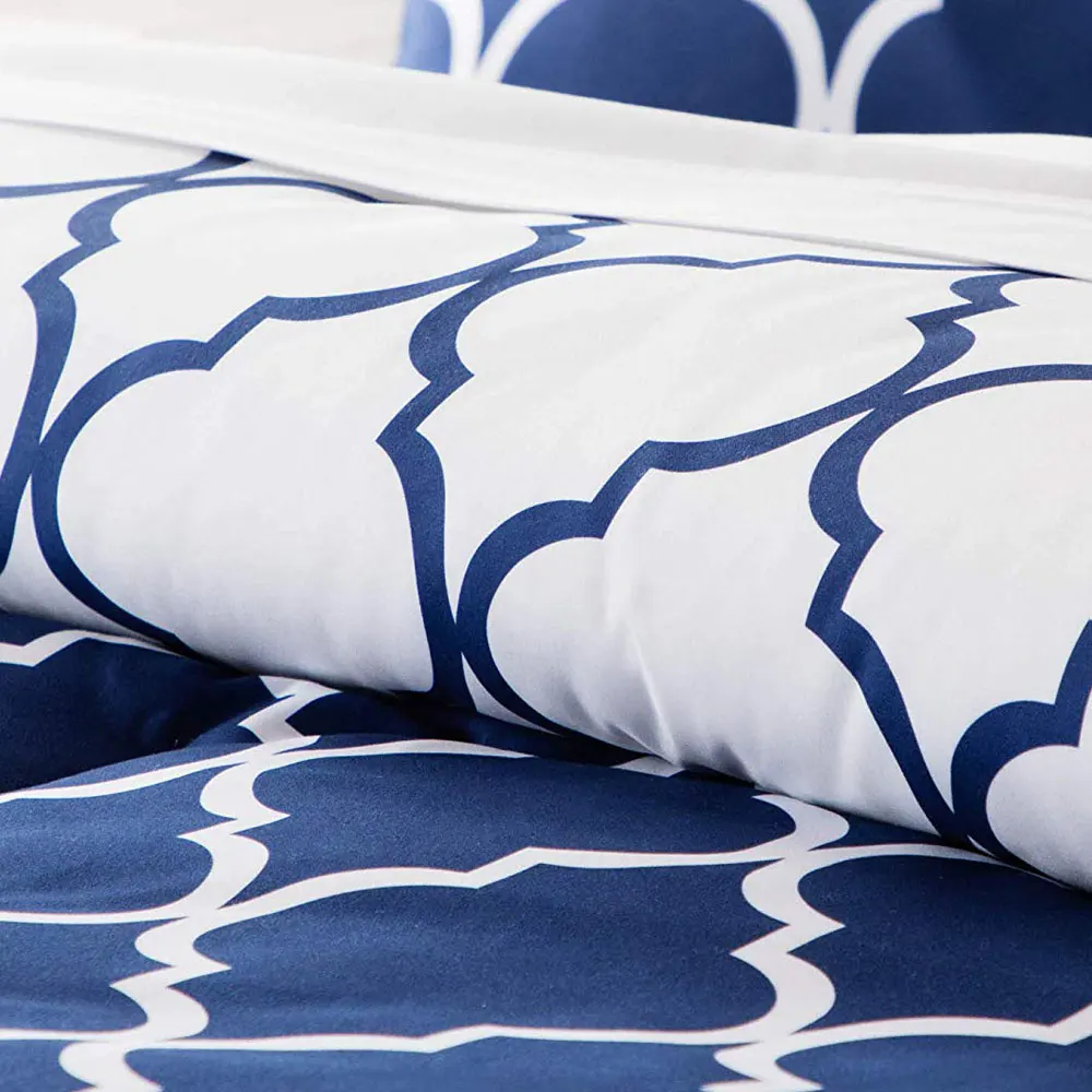 Wholesale King Twin Size Plain Dyed White Linen Flat Sheet Hotel Comforter Cover Luxury Cotton Bedding Set