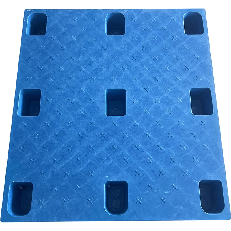 Recyclable New composite shipping pallet 1210 Flatbed nine-foot stream font plastic pallet for forklift logistics warehouse use