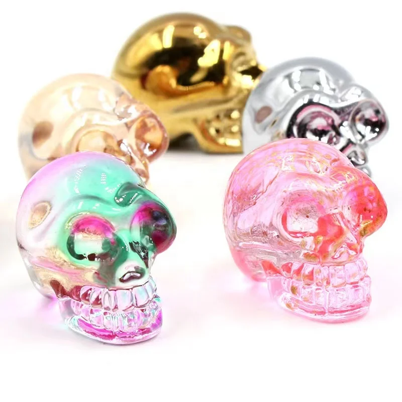 wholesale Hot Sell 20mm Electroplate Crystal Mini Skulls For Home Decoration