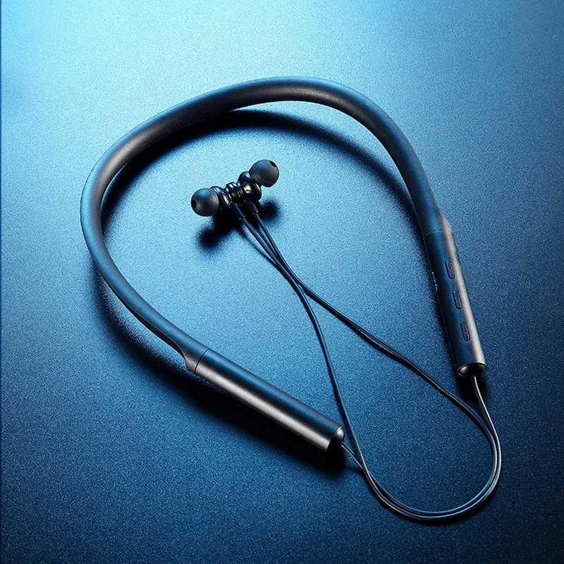 Magnetic Wireless Sport Bass Earbuds Stereo Sport Earpiece Retractable Bass Stereo Neckband Headset