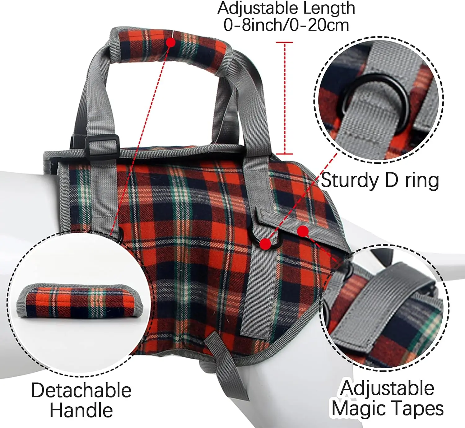 High Quality Comfortable Hind Leg Disability Omni-directional Auxiliary Good Helper Dog Lift Harness