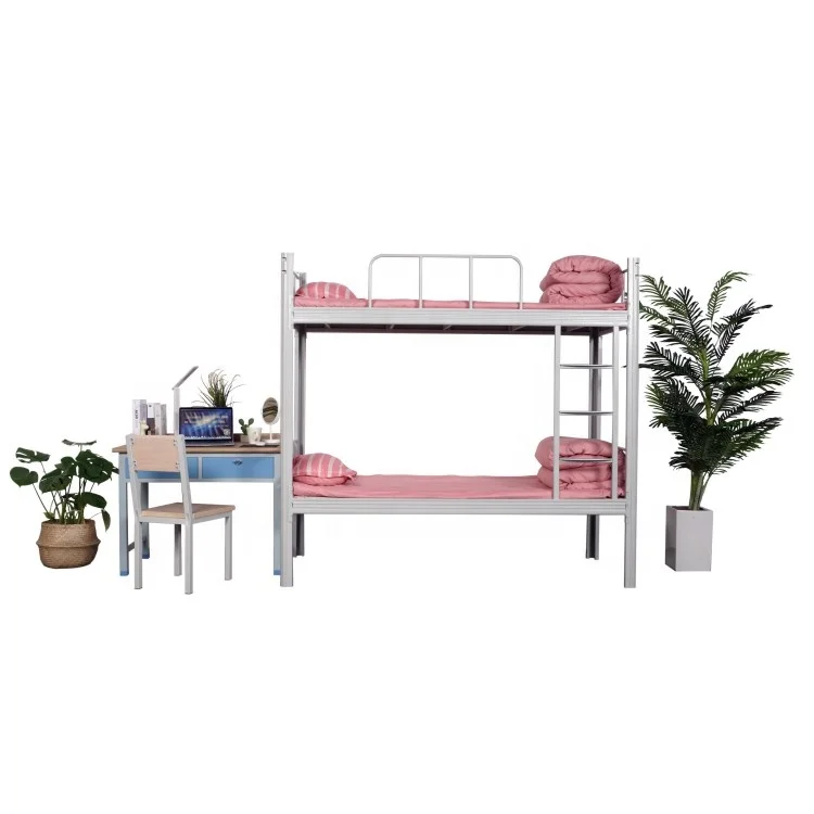 
High quality metal double bed iron army bed frame steel heavy duty bunk bed for adult letto 