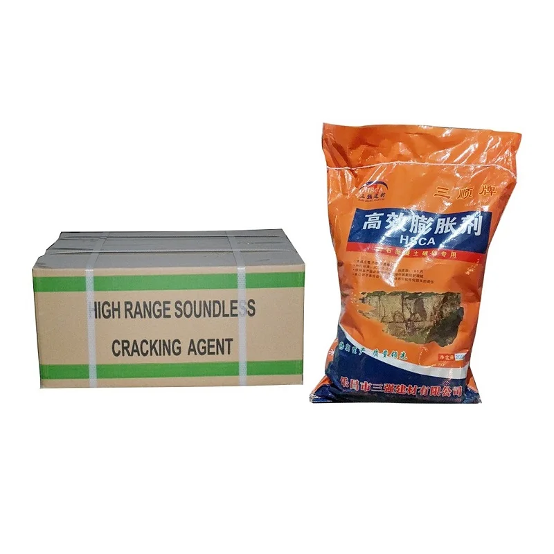 China soundless stone cracking chemical,  Cleavage Soundless Stone rock Cracking Agent